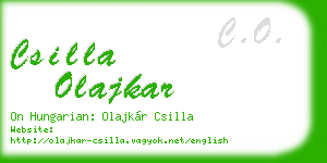 csilla olajkar business card